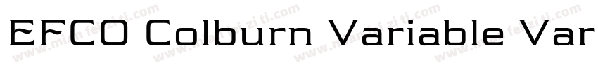 EFCO Colburn Variable Variable字体转换